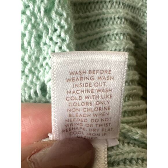 LC Lauren Conrad Mint Short Sleeve Open Knit Top Women's Size XS - Picture 6 of 6